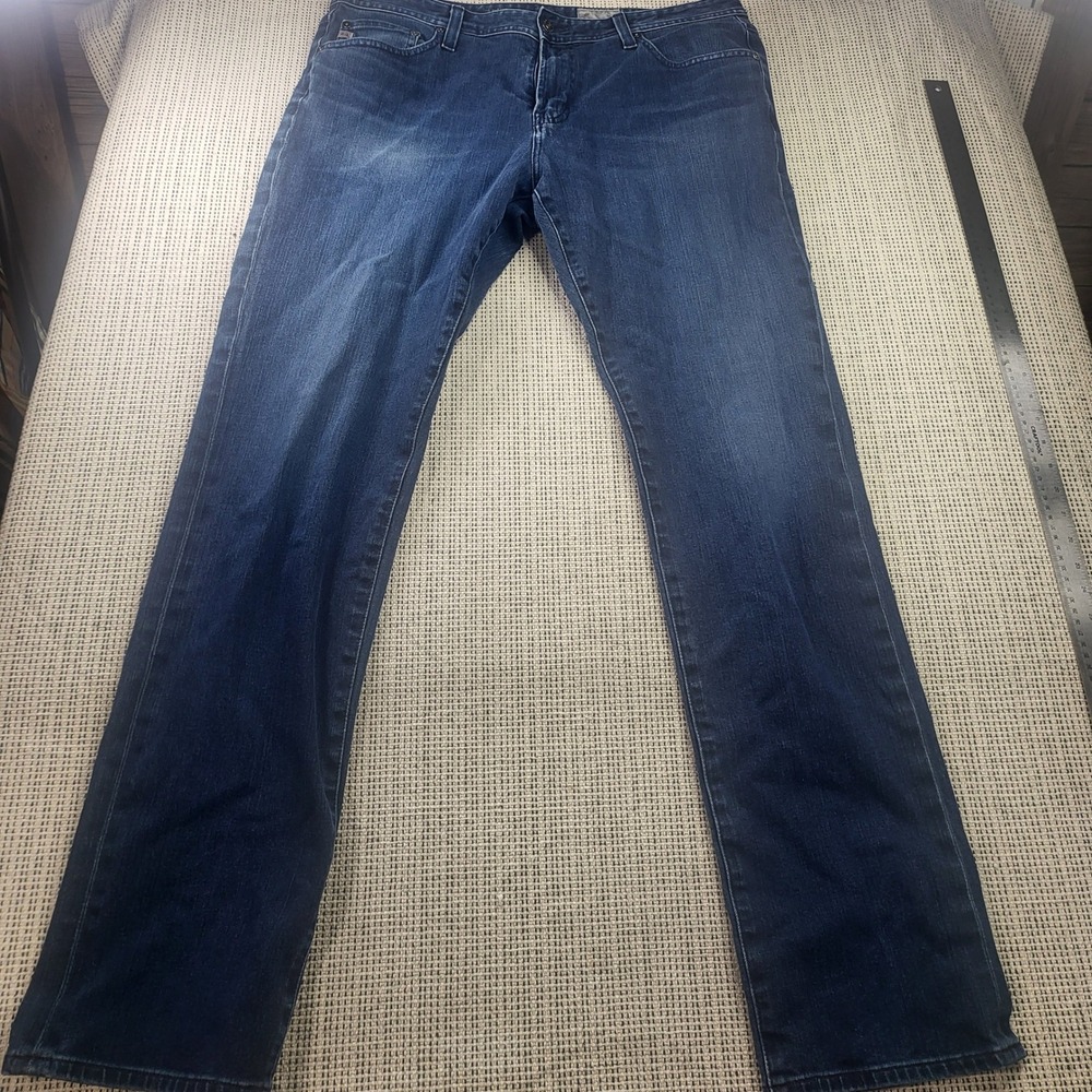 AG Jeans Men 36x34 Blue The Everett Slim Straight Denim 360 Stretch 1794TSYEQUA - Picture 9 of 10